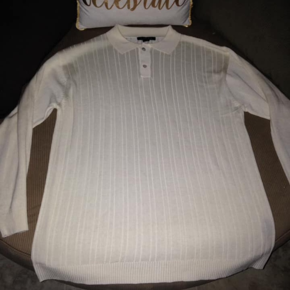 Men's Ivory Lightweight Dress Sweater Size XXL